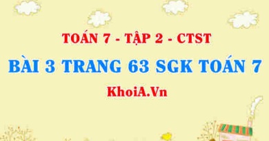 Bài 3 trang 63 SGK Toán 7 tập 2 Chân trời sáng tạo